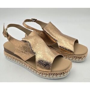 Rose Gold Sandals Brand New Size 10.5 Buckle Gold Rope